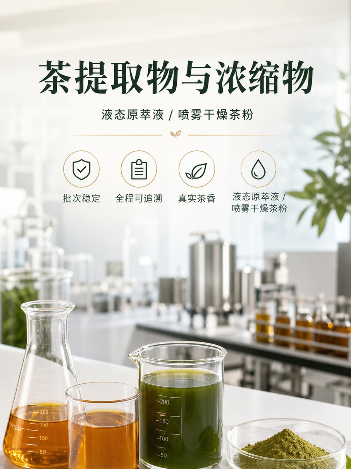 茶提取物和浓缩物——最纯正的茶，随时可用于您的生产线
